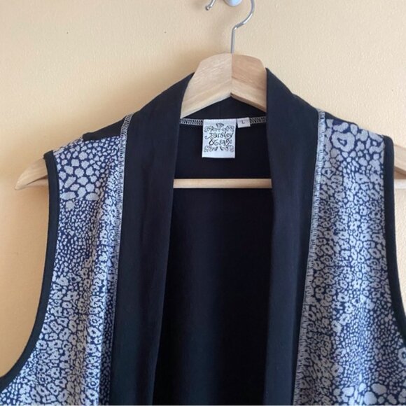 Parsley Sage Long Cardigan Vest Woman Large Pockets Boho Artsy Festival Office - Picture 5 of 12